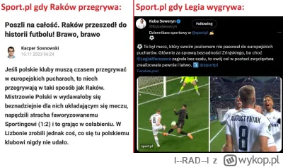 l--RAD--l - Hej Legia.
Nauczycie się pięknie przegrywać od Rakowa, zamiast wygrywać w...