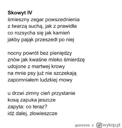 guovens - W sumie wydam tonik, bo mam zajebisty tytuł: ŻAŁOBA ZA PAZNOKCIAMI
Bo czas ...