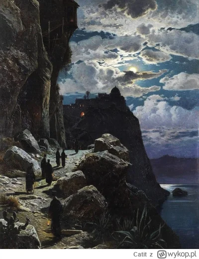 Catit - Hermann David Salomon Corrodi(1844-1905), Passage of the Monks to Mount Athos...