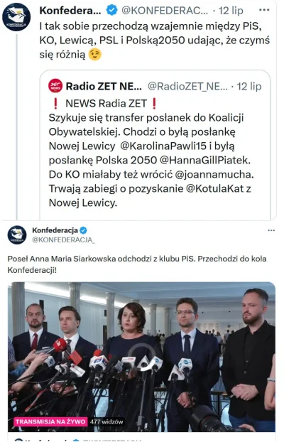 Logan00 - @RepublikaFederalnaNiemiec: dlatego Konfederacja podbiera pisowskich posłów...