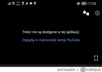 patchupdate - #smarttube @YouTube #vanced #youtubevanced 
co jest Mirki? też tak maci...
