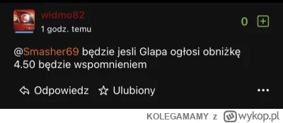 KOLEGAMAMY - @widmo82 ty tez dobry agent byłeś z predykcjami typie, napisałeś to co n...