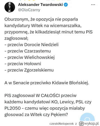 czeskiNetoperek - Bezczelni jak dawniej. Z tym, że teraz oczywista kontra nagle ich s...