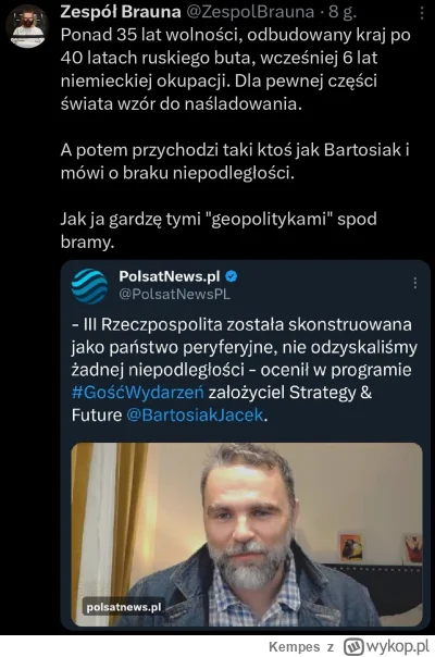 Kempes - #polska #bekazprawakow #bartosiak #dzbanroku 

Dohtur Bartosiak niech poda p...