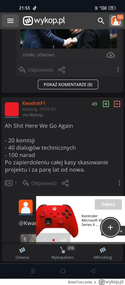 AniaToscania - Q--a kto taki mądry i "x" żeby zamknąć reklamę dał w miejsce dodawania...