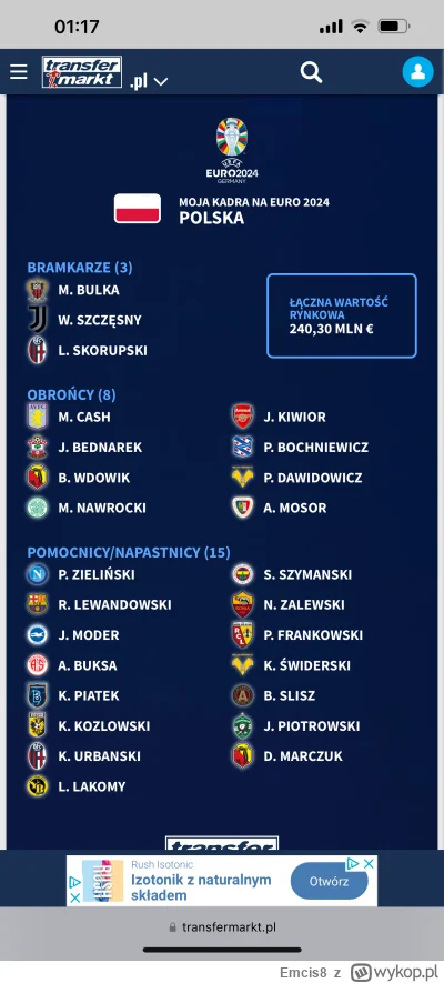 Emcis8 - #reprezentacja UEFA powinna zawęzić kadry do 15 zawodników, bo wybranie 26 r...