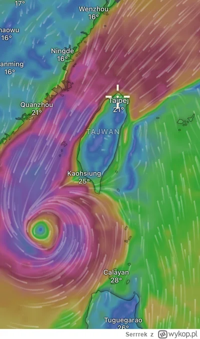 Serrrek - Siedzę se na Tajwanie i czekam na supertajfun Fung-wong xD 

#podrozujzwyko...