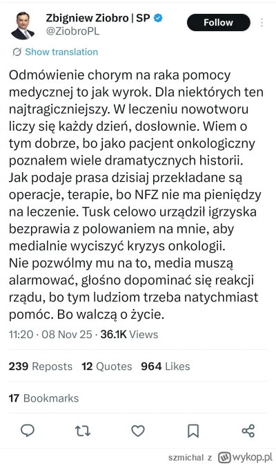 szmichal - Patent na kartę wyjścia z więzienia: 1. Zdefrauduj 150mln zł 2. Zachoruj s...