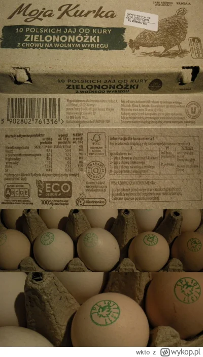 wkto - #listaproduktow
#jajawolnywybieg od kury zielononóżki Moja Kurka #biedronka #j...