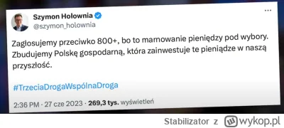 Stabilizator - A tu hołownia o 800+ dla Polaków w 2023 roku