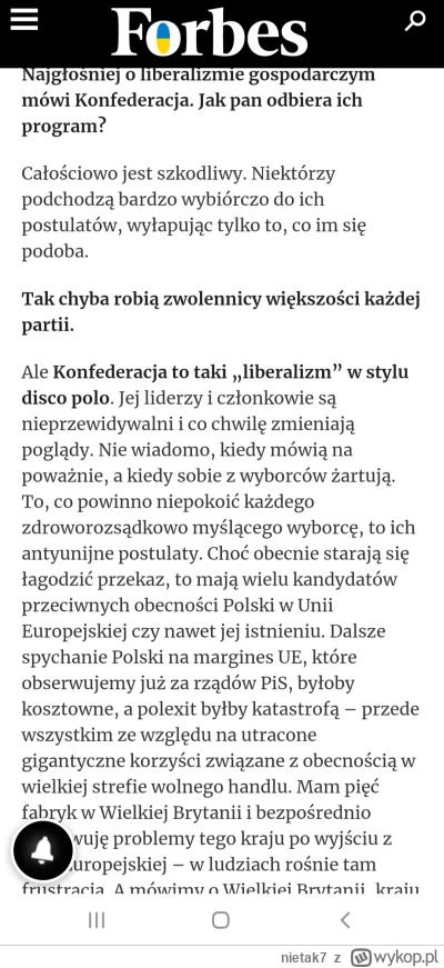 nietak7 - Wywiad z dzisiejszego Forbesa z facetem z Top 10 najbogatszych Polaków. Dos...