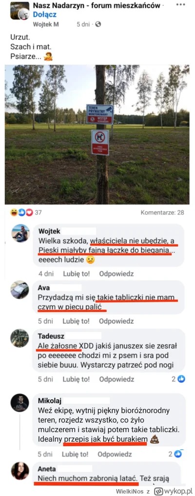 WielkiNos - Zapraszam do poczytania jak się psiarze zesrali, że jakiś człowiek kupił ...