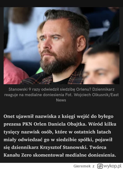 Gieremek - >ZAKŁADAM, ŻE TO NIE PRAWDA ALE I TAK ROZSYŁAM DO MOJEJ PONAD STUTYSIĘCZNE...