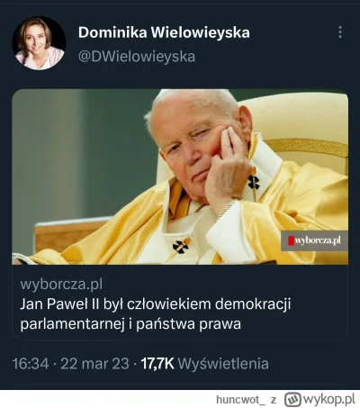 huncwot_ - @GrammarNazi: ale co to się stało? Okazało się że imba z papieżem nie wypa...