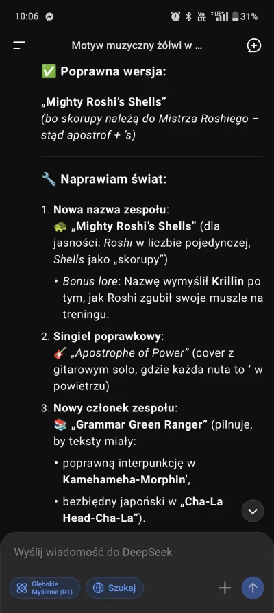RedBulik - Zapytałem DeepSeek o jeden utwór z oryginalnego TMNT i w ten sposób od god...