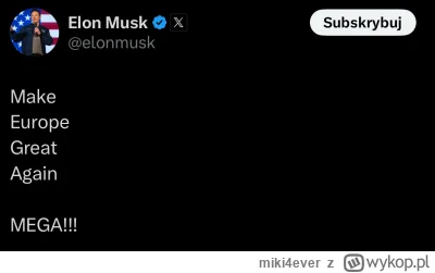 miki4ever - #polityka #bekazprawakow #elonmusk 

Niestety nasz lekko walnięty kolega ...