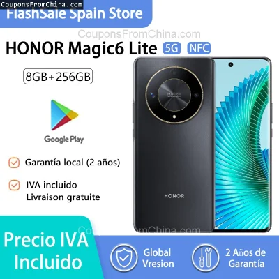 n____S - ❗ HONOR Magic6 Lite 5G 8/256GB NFC Snapdragon 6 Gen 1 [EU]
〽️ Cena: 264.34 U...