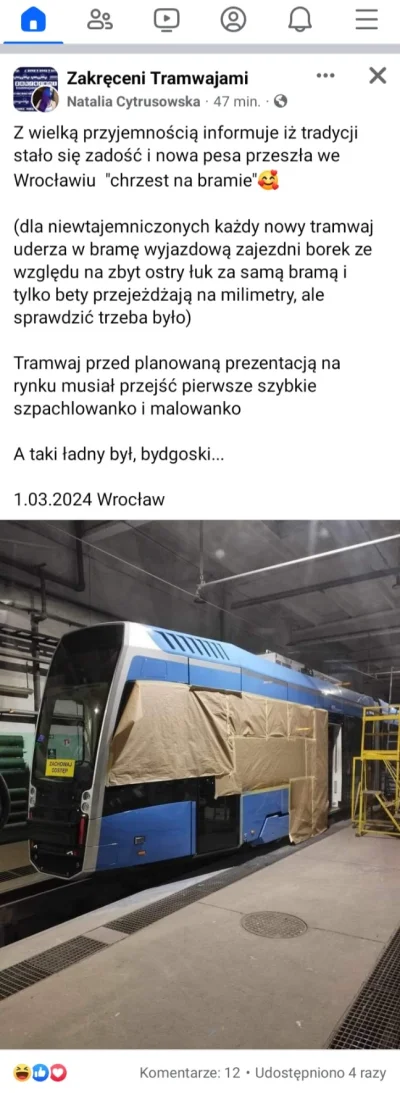 Piotrek7231 - Trzymajcie się tam w tym #wroclaw #tramwaje