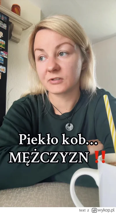 text - Szok że są jeszcze takie kobiety, które dostrzegają coś więcej niż 5cm od swoj...