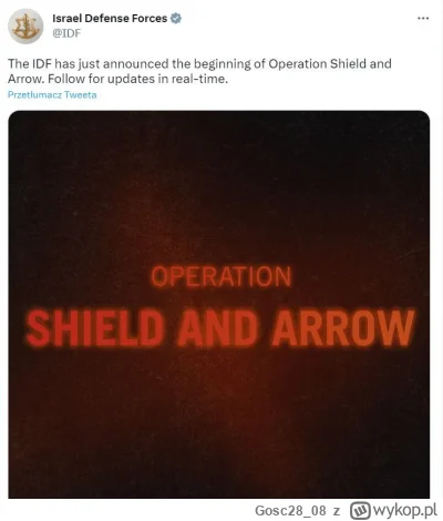 Gosc28_08 - #izrael No to może być ciekawie przez najbliższe dni, pewnie pójdzie spor...