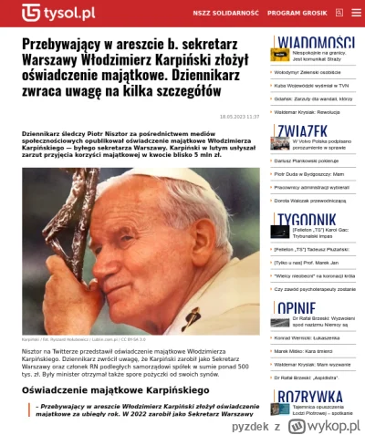 pyzdek - tysol.pl w artykule o aresztowanym urzędniku wstawił zdjęcie papieża ( ͡° ͜ʖ...