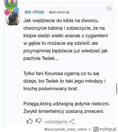 Miauczynskiadasadam - @thority: to moja ulubiona recka Tadka z fragry ( ͡° ͜ʖ ͡°)