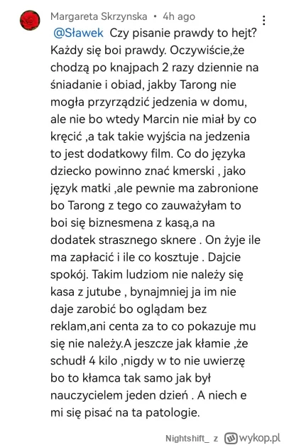 Nightshift - @Nightshift: a to ciag dalszy rozmowy z jakims dzbanem zachwyconym weget...