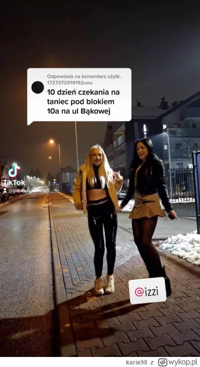 karix98 - Wychodzę z klatki
#tiktok #youtube #blondynka #ladnapani #s--s #szlaufyzins...