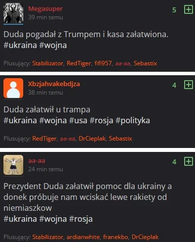 HrabiaTruposz - Uspokój się Matecki XD Jeszcze się plusuje z tych samych kont

#polit...