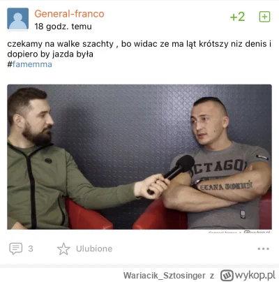 Wariacik_Sztosinger - @General-franco czekaj na walke szachty lepiej