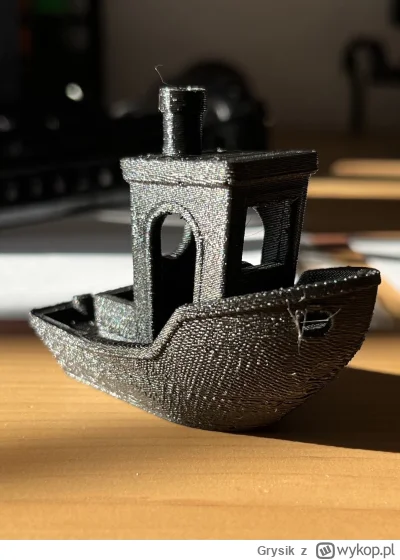 Grysik - Zaczynam swój romans z PETG. Kupiłem rolkę Sunlu matte HS i drukuje na A1. S...