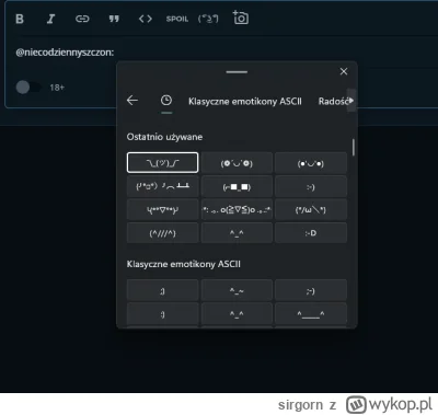 sirgorn - @niecodziennyszczon: znaczek windows na klawiaturze + kropka, to CI otwiera...