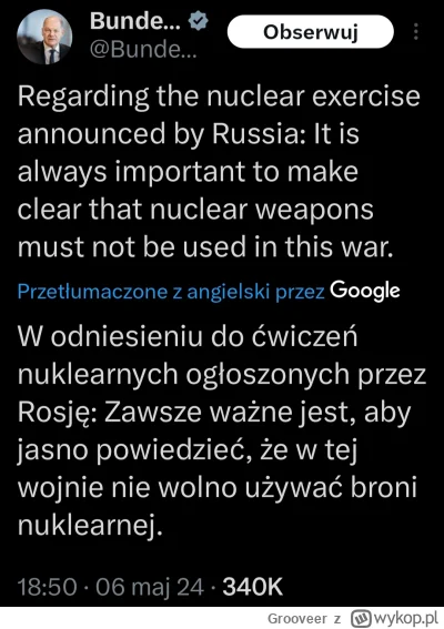 Grooveer - Kanclerz Olaf Scholz trzyma rękę na pulsie 🤡
#wojna #ukraina #rosja #poli...