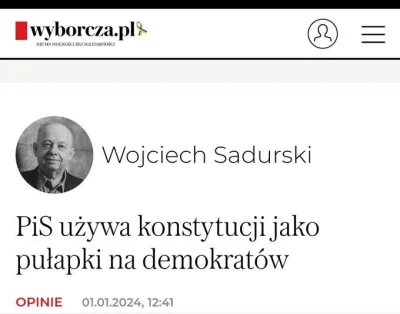 Roger_Casement - Cud, PiS nagle zaczął dbać o konstytucję, a Wyborcza z kolei teraz u...