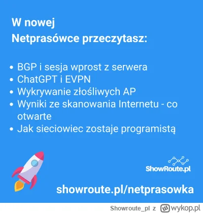 Showroute_pl - Już w poniedziałek poleci do Ciebie kolejna Netprasówka.
Dołącz do czy...