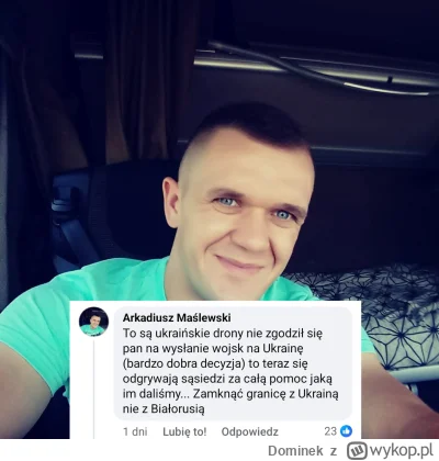 Dominek - Pan Arkadiusz rozszerza dezinformację, Ukraina w żaden sposób nie odgrywa s...