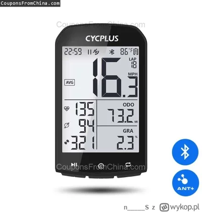 n____S - CYCPLUS M1 GPS Bicycle Computer [EU]
Cena: $33.99
Sklep: Banggood
Wysyłka z ...