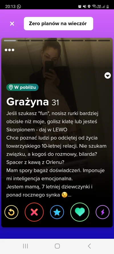 Dominik76 - #p0lka dzisiaj Grażynka. Znawczyni mody, zodiakara. Smuci mnie najbardzie...