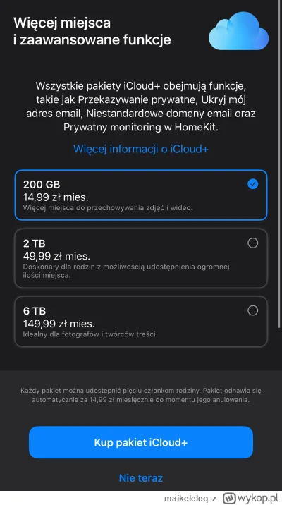 maikeleleq - Ktoś wie dlaczego nie mogę wykupić pakietu 50GB? XD #apple #iphone