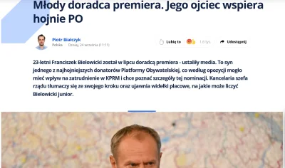 rodnekr - Nowy 23 letni misiewicz będzie doradzał premierowi Donaldowi Tuskowi, tego ...