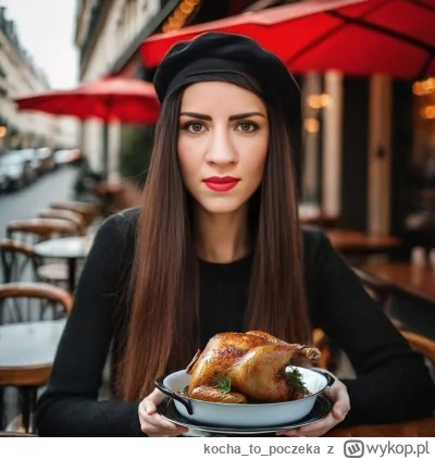 kochatopoczeka - @WielkiNos: mila dziewczyna i pyszny pieczony kurczak