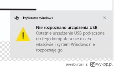 presburger - mirki, ni stąd ni zowąd komputer przystał mi czytac pendrive-y. w manage...