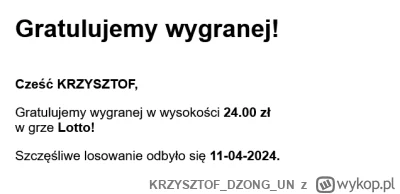 KRZYSZTOFDZONGUN - łeeeeh a już myślaleem, ze szczescie sie dla chlopa usmiechnelo i ...