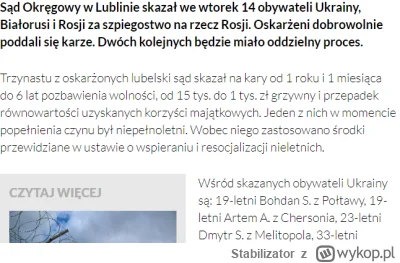 Stabilizator - Tymczasem za szpiegostwo takie niskie kary to jest śmiech na sali 

ht...