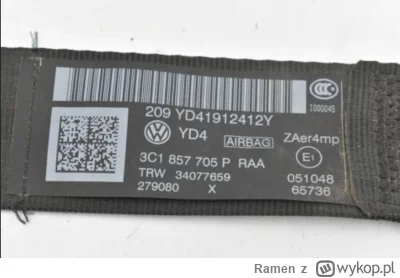Ramen - Mam problem z odczytaniem daty z pasów w VW pasat, gdzie tutaj jest zapisana ...