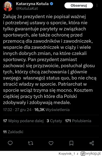 Kopytnik_1 - #p0lka #polityka #sport #dyskryminacjamezczyzn #bekazlewactwa #logikaroz...