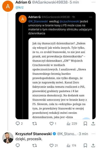 Gours - Jestem załamany głupotą dziennikarzy Gazety Wyborczej. Stanowski nie mógł sob...