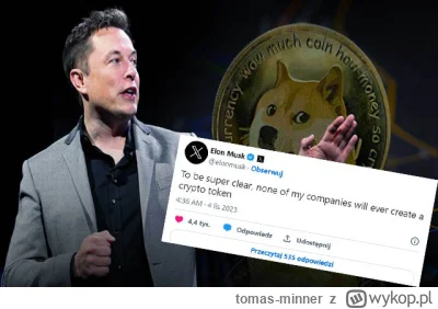 tomas-minner - Elon Musk wyklucza emisję tokenów natywnych przez swoje firmy
https://...