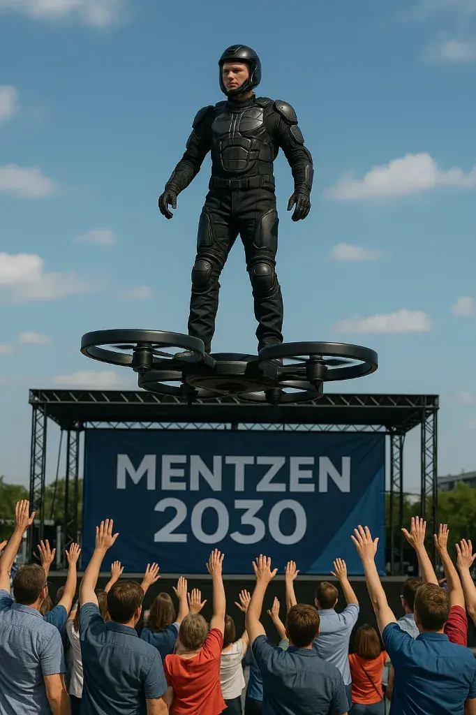 Vampire007 - Mentzen odlatuje na dronie aby zdążyć na 20 spotkanie, futuryzowane
#men...