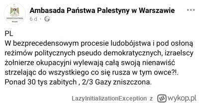 LazyInitializationException - Ambasada Palestyny w Warszawie propaguje fałszywe dane ...
